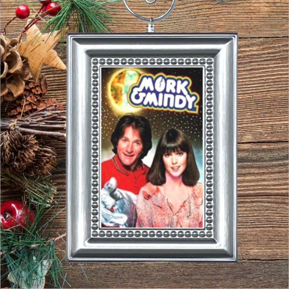 Mork & Mindy Robin Williams And‎ Pam Dawber Christmas Tree Ornament